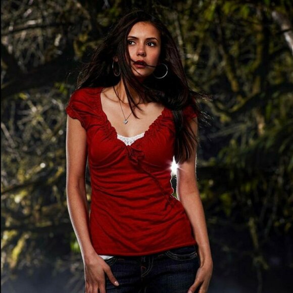 Old Navy Violet Peasant Top Blouse ALT Elena Gilbert - Picture 7 of 7